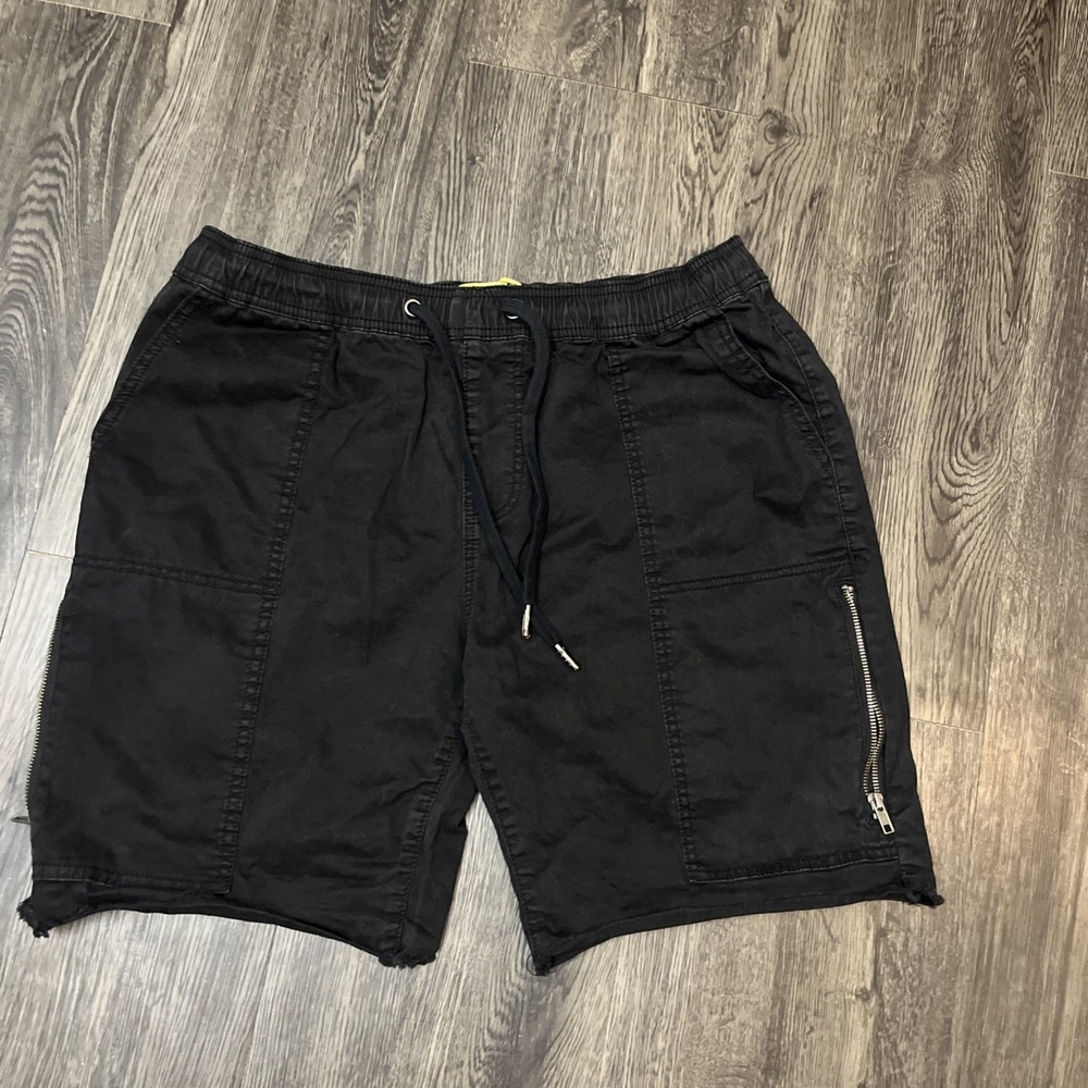 Men's Grindhouse Denim  Cargo Shorts, Black, Size 36 sip pockets